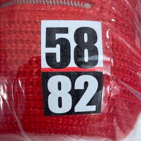 Vince Camuto Womens Red Ribbed Half-Zip Sweater L Acrylic Blend Long Sleeve 5882 - Picture 7 of 9